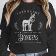 Introvert But Willing To Discuss Donkeys Vintage Retro Unisex Sweatshirt