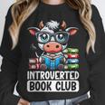 Introverted Book Club Reading Lover Cow Unisex Sweatshirt Introverted Book Club Reading Lover Cow Unisex Sweatshirt