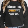Introverting Please Wait Humor Sarcastic Geek Gamer Jokes Unisex Sweatshirt