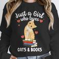 Just a Girl Who Loves Cats And Books Reading Cat & Bookworm Unisex Sweatshirt