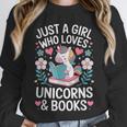 Just a Girl Who Loves Unicorns And Books Unisex Sweatshirt
