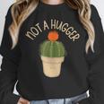 Kawaii Grumpy Cactus Not a Hugger Plant Introvert Unisex Sweatshirt