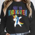Kids Dabbing Unicorn Kindergarten Graduation See Ya Unisex Sweatshirt