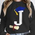 Kids Initial J Letter For Boys Preschool Graduation Kindergarten Unisex Sweatshirt