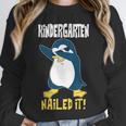 Kids Kindergarten Dabbing Penguin Nailed It Graduation Class 2021 Unisex Sweatshirt