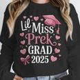Kids Little Miss Pre-K Grad 2025 Preschool Girls Prek Graduation Unisex Sweatshirt