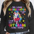 Kindergarten Graduation 2025 Graduate Girls Unicorn 1st Grad Unisex Sweatshirt