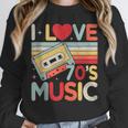 I Love 70's Music Retro Style Nostalgia Cassette 1970s Party Unisex Sweatshirt