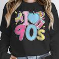 I Love 90's Retro Style Nostalgia Vibe 1990's Party Unisex Sweatshirt