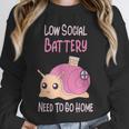Low Social Battery Cute Snail With House Introvert Cozy Home Unisex Sweatshirt Low Social Battery Cute Snail With House Introvert Cozy Home Unisex Sweatshirt