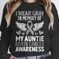 In Memory Of My Aunt Glioblastoma Gray Ribbon Brain Cancer Unisex Sweatshirt In Memory Of My Aunt Glioblastoma Gray Ribbon Brain Cancer Unisex Sweatshirt