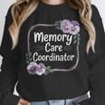 Memory Care Coordinator Purple Floral Pansies Unisex Sweatshirt