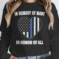 In Memory Of Many Honor Of All Blue Line American Flag Hear Unisex Sweatshirt