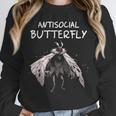 Mothman Shirt Antisocial Butterfly Introvert Cryptid Unisex Sweatshirt