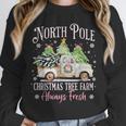 North Pole Tree Farm Merry Christmas Holiday Scene Nostalgia Unisex Sweatshirt North Pole Tree Farm Merry Christmas Holiday Scene Nostalgia Unisex Sweatshirt