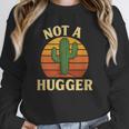 Not A Hugger Cactus Retro Sunset No Hugging Introvert Unisex Sweatshirt Not A Hugger Cactus Retro Sunset No Hugging Introvert Unisex Sweatshirt