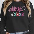 Nurse Graduation RN Nursing School Nurse Established 2023 Unisex Sweatshirt