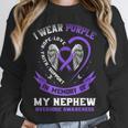 Overdose Awareness Shirt In Memory Of Nephew Purple Ribbon Unisex Sweatshirt Overdose Awareness Shirt In Memory Of Nephew Purple Ribbon Unisex Sweatshirt