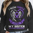 Overdose Awareness Shirt In Memory Of Sister Purple Ribbon Unisex Sweatshirt Overdose Awareness Shirt In Memory Of Sister Purple Ribbon Unisex Sweatshirt