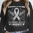Parkinson's Disease Awareness Memory Of My Mom Ribbon Wings Unisex Sweatshirt