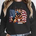 Patriotic German Shepherd Books Baseball USA Flag Vintage Unisex Sweatshirt