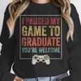 I Paused My Game To Graduate Gamer Graduation Men Boys Unisex Sweatshirt