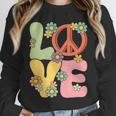 Peace Sign Love Groovy Vibes Costume Nostalgia 1980s Fashion Unisex Sweatshirt
