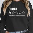 People One Star Rating Would Not Recommend Introvert Unisex Sweatshirt People One Star Rating Would Not Recommend Introvert Unisex Sweatshirt