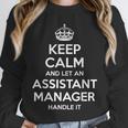 Personalized Keep Calm Graduation Christmas Team Assistant Manager Job Title Profession Birthday Unisex Sweatshirt