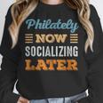 Philately Now Minimal Socializing Introvert Vintage Unisex Sweatshirt