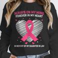 Pink In Memory Of Daughter In Law Breast Cancer Heart Print Unisex Sweatshirt Pink In Memory Of Daughter In Law Breast Cancer Heart Print Unisex Sweatshirt