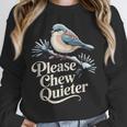 Please Chew Quieter Introvert Christmas Bird Lover Unisex Sweatshirt