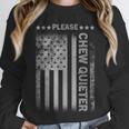 Please Chew Quieter Introvert USA Flag Vintage Unisex Sweatshirt Please Chew Quieter Introvert USA Flag Vintage Unisex Sweatshirt