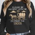 Please Be Patient I'm From The 1900s Retro Pixel Horse Wagon Unisex Sweatshirt