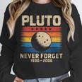 Pluto Never Forget Space Nostalgia Astronomy Humor Unisex Sweatshirt