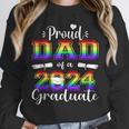 Proud Dad Of 2024 Graduate Class 2024 Graduation Family Unisex Sweatshirt