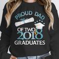Proud Dad Of Two 2018 Graduates Twin Dads Graduation Unisex Sweatshirt