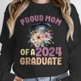 Proud Mom Of a 2024 Graduate Floral Flower Family Graduation Unisex Sweatshirt