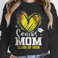 Proud Senior Mom Class Of 2026 Softball Graduation Heart Unisex Sweatshirt