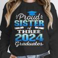 Proud Sister Of Three 2024 Graduate 23 Class Graduation Unisex Sweatshirt