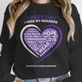 Purple In Memory Of My Grandpa Pancreatic Cancer Awareness Unisex Sweatshirt