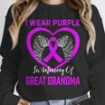Purple In Memory Of Great Grandma Epilepsy Awareness Graphic Unisex Sweatshirt