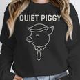 Quiet Piggy Introvert Media Humor Minimalist Line Art Unisex Sweatshirt Quiet Piggy Introvert Media Humor Minimalist Line Art Unisex Sweatshirt