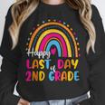 Rainbow Last Day Of 2nd Grade Teacher Student Graduation For Men Women Kids Unisex Sweatshirt