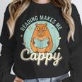 Reading Makes Me Cappy Bookworm Capybara Book Reading Unisex Sweatshirt Reading Makes Me Cappy Bookworm Capybara Book Reading Unisex Sweatshirt