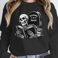 READING IN PEACE RIP Introvert Skeleton Read Book Meme Unisex Sweatshirt READING IN PEACE RIP Introvert Skeleton Read Book Meme Unisex Sweatshirt