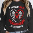 Red In Memory Of Father In Law Heart Disease Awareness Month Unisex Sweatshirt Red In Memory Of Father In Law Heart Disease Awareness Month Unisex Sweatshirt