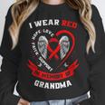 Red In Memory Of Grandma Heart Disease Awareness Month Unisex Sweatshirt