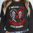 Red In Memory Of Great Grandma Heart Disease Awareness Month Unisex Sweatshirt Red In Memory Of Great Grandma Heart Disease Awareness Month Unisex Sweatshirt