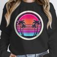 Retro 80s Synthwave Sunset & Palm Trees Retro Nostalgia 80s Unisex Sweatshirt